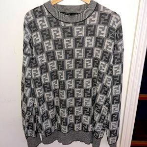 Fendi vintage gray crewneck sweater